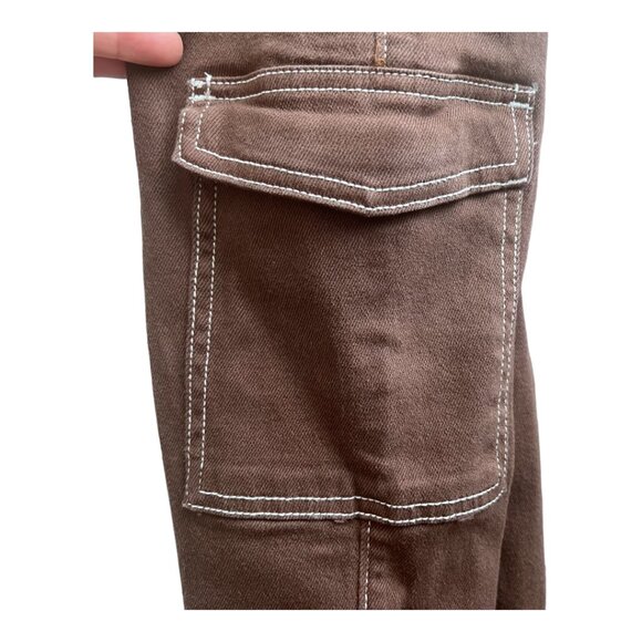 Hollister Ultra High-rise Dad Jean - Vintage Stretch Brown Cargo Denim 27x31 | 5 - Picture 8 of 9